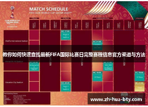 教你如何快速查找最新FIFA国际比赛日完整赛程信息官方渠道与方法 教你如何快速查找最新FIFA国际比赛日完整赛程信息官方渠道与方法